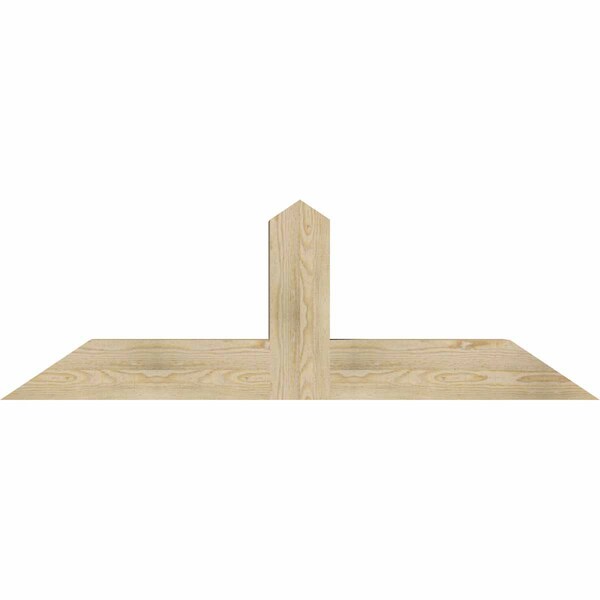 Ekena Millwork Portland Rough Sawn Timber Gable Bracket, Douglas Fir, 60"W x 20"H x 6"D x 6"F, 8/12 Pitch GBW060X20X0606POR00RDF - main